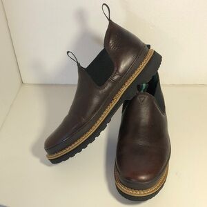 Men's Timberland Pro Brown Leather Steel-Toe Slip-on Casual Work Shoes, size 16M